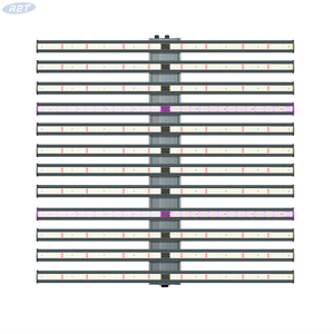 R2TВодонепроницаемый 2 отдельных канала OEM по разумной цене, светодиодный светильник для выращивания растений, 1200 Вт, 12 бар для выращивания медицинских растений