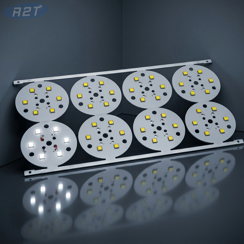 Мощный 6-кратный светодиодный модуль Cree XHP35 — алюминиевая печатная плата 48 мм, массив 3S2P, холодный белый 6500 К, теплопроводность 2,0 Вт/мк
